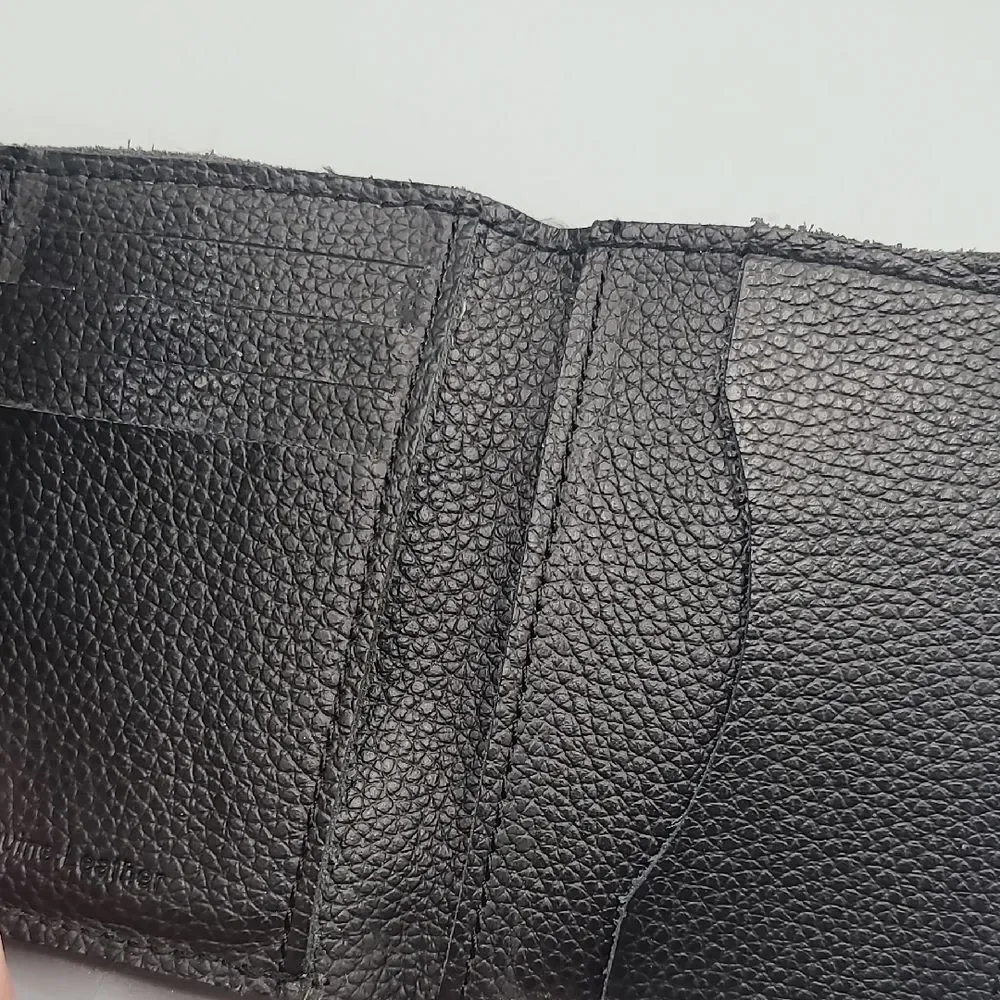Harley Davidson Vintage Classic Embroidered Logo Trifold Wallet | Black